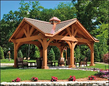 Rustic Red Cedar Grand Bay Gable Ramada