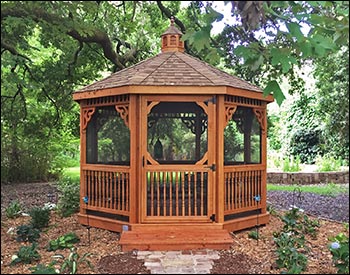 Treated Pine Single Roof Octagon Gazebos