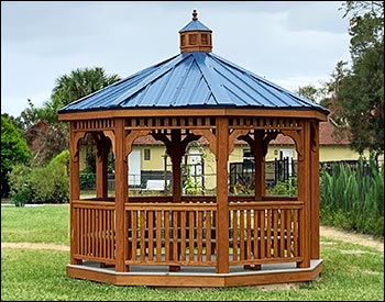 Treated Pine Single Roof Octagon Gazebos