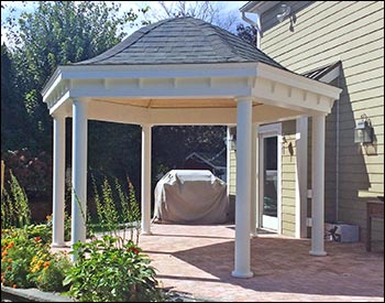 Vinyl Belle Roof Hexagon Gazebos