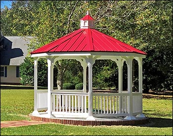 Vinyl Single Roof Octagon Gazebos