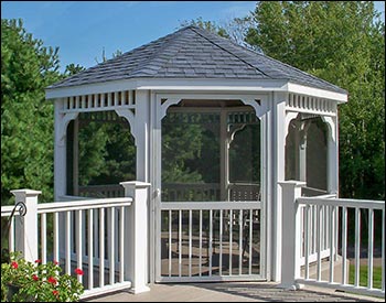 Vinyl Single Roof Octagon Gazebos