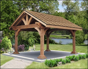 Rustic Douglas Fir Gable Roof Ramada