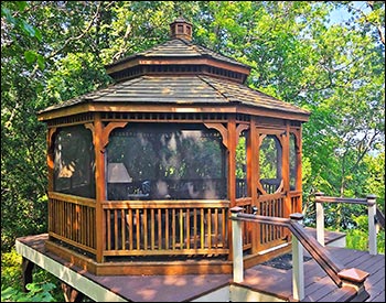 Red Cedar Double Roof Octagon Gazebos