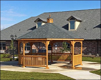 Red Cedar Single Roof Octagon Gazebos