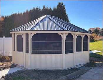 Vinyl Single Roof Oval Gazebos