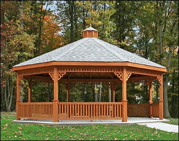 Treated Pine Single Roof Octagon Gazebos