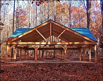 Rustic Red Cedar Grand Bay Gable Ramada