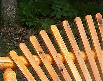 6 White Cedar Stained Bench