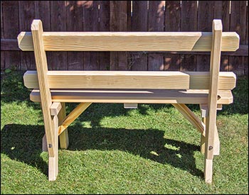 Treated Pine Traditional Garden Bench w/Back