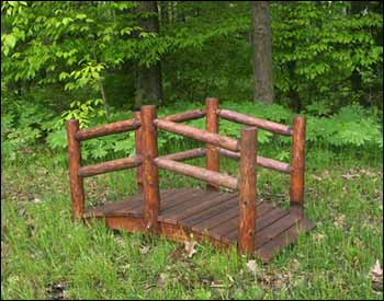 White Cedar Stained Double Rail Bridge