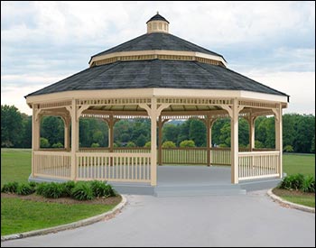 Vinyl Double Roof Dodecagon Gazebos