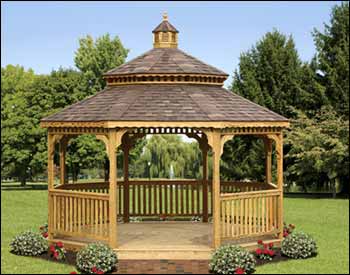 Treated Pine Double Roof Octagon Gazebos