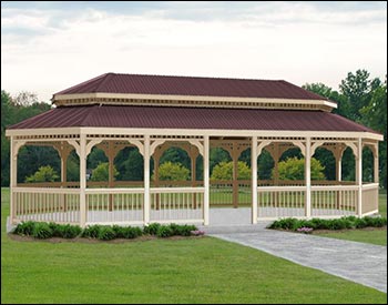 Vinyl Double Roof Oval Gazebos