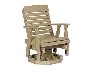 Poly Lumber Single Curveback Swivel Glider