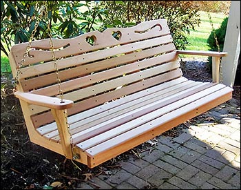 Red Cedar American Sweetheart Porch Swing