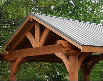 Rough Cut Cedar Gable Ramada