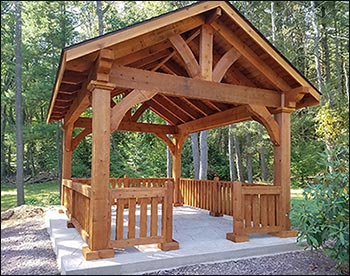 Rough Cut Cedar Gable Ramada