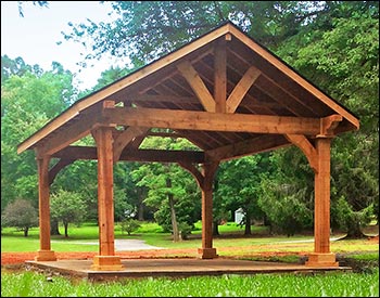 Rustic Red Cedar Gable Ramada