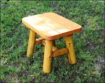 24" x 18" White Cedar Stained Table