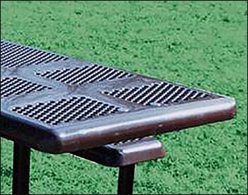 Wheelchair Accessible Perforated Metal Picnic Table