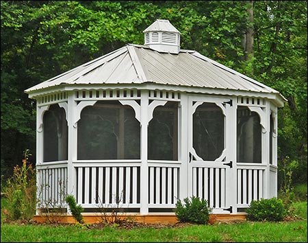 Treated Pine Single Roof Oval Gazebos