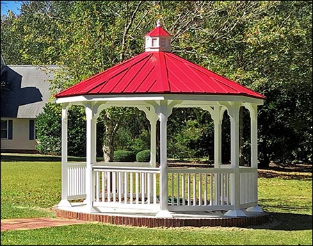 Vinyl Single Roof Octagon Gazebos