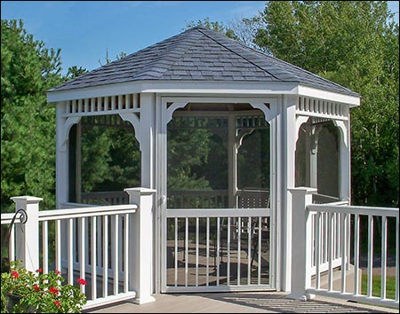 Vinyl Single Roof Octagon Gazebos