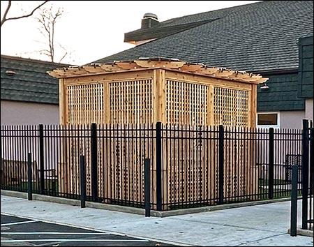 Red Cedar Triangle Corner Pergola