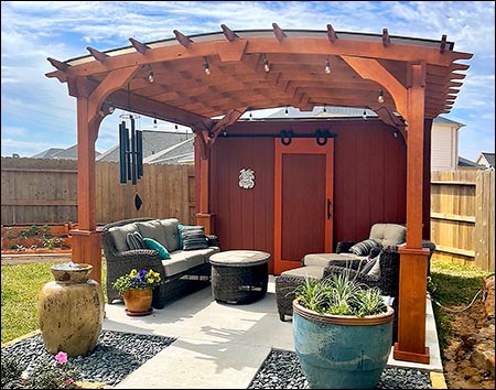 Treated Pine Free Standing Arched Pergolas