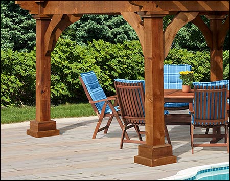 Rustic Red Cedar Georgian Ramada