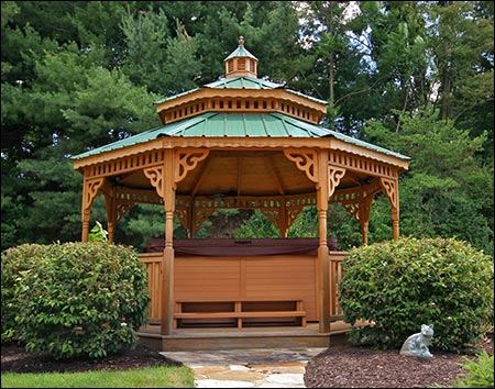 Treated Pine Double Roof Octagon Gazebos