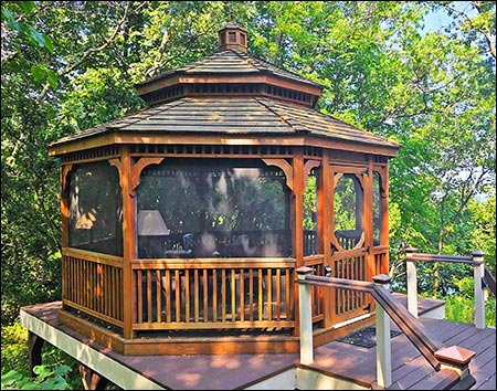 Red Cedar Double Roof Octagon Gazebos