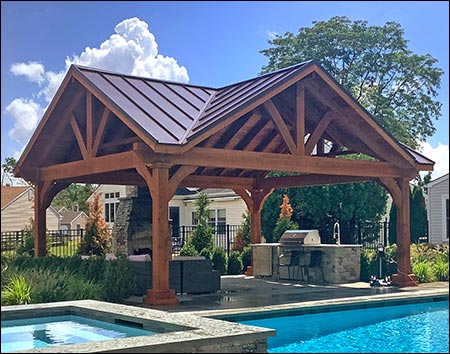 Rough Cut Cedar Herrington Gable Ramada