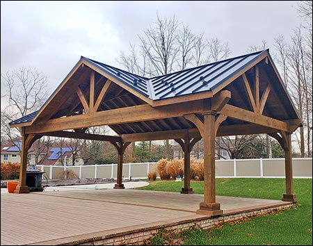 Rustic Red Cedar Herrington Gable Ramada