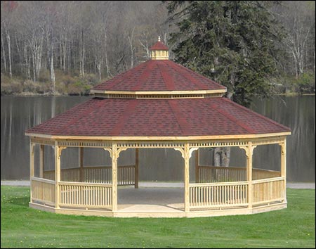 Treated Pine Double Roof Dodecagon Gazebos