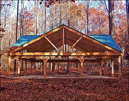 Rustic Red Cedar Grand Bay Gable Ramada