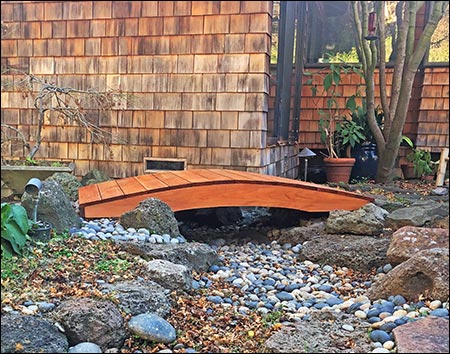 Red Cedar Crescent Moon Plank Bridge