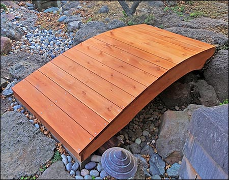 Red Cedar Crescent Moon Plank Bridge