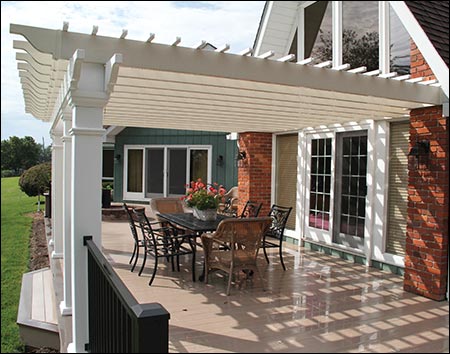 Vinyl Vintage Classic Pergola w/Aluminum Inserts