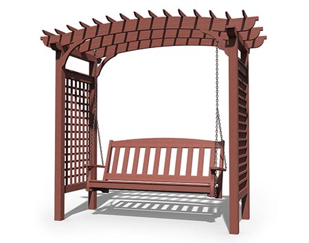 Treated Pine Greenfield Arbor and Swing Set