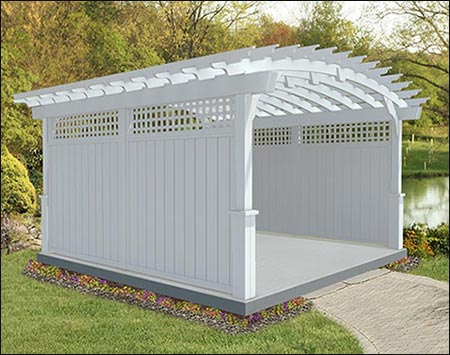 Red Cedar Free Standing Arched Pergolas