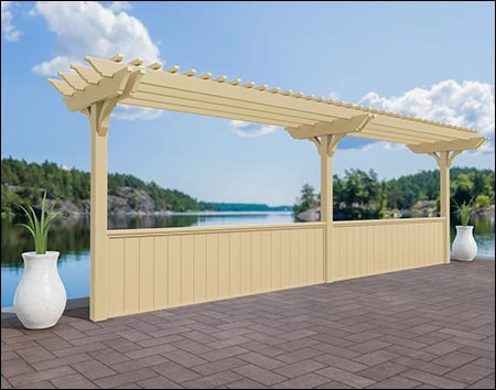 Red Cedar In-Line Pergolas