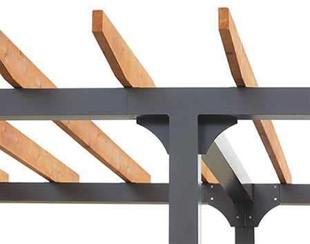 Aluminum w/Wood Vintage Classic Pergola