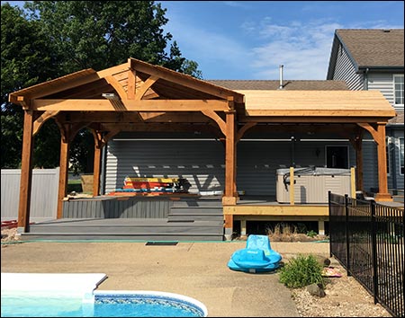 Rough Cut Cedar Herrington Gable Ramada