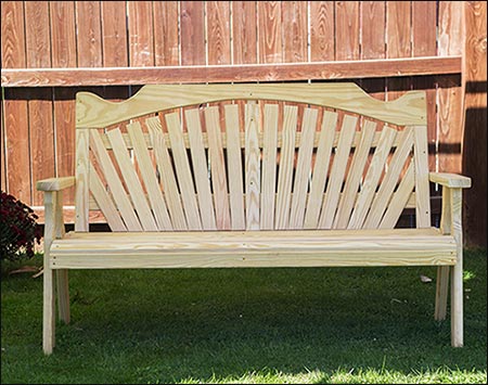 Treated Pine Fanback Garden Bench