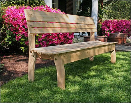 Red Cedar Contoured Backed Bench