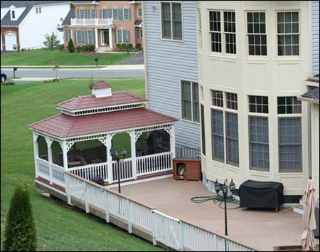 Vinyl Double Roof Rectangle Gazebos