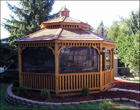 Treated Pine Double Roof Octagon Gazebos