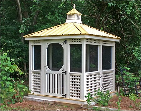 Treated Pine Single Roof Rectangle Gazebos